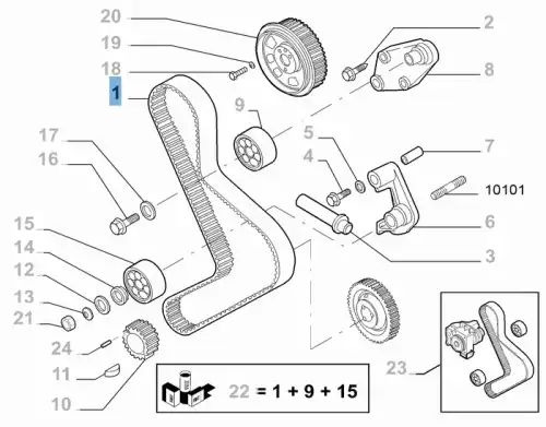 99456476 FIAT/ALFA/LANCIA Ремень грм fiat (фото 1)