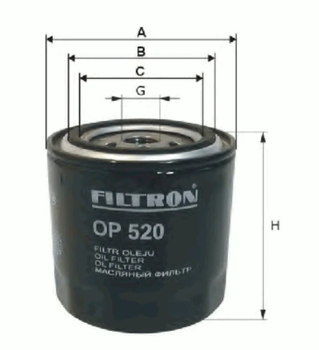 OP587 FILTRON Масляный фильтр (фото 2)