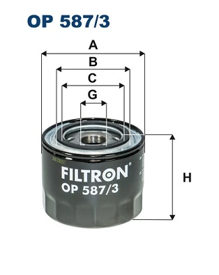 OP587 FILTRON Масляный фильтр (фото 5)