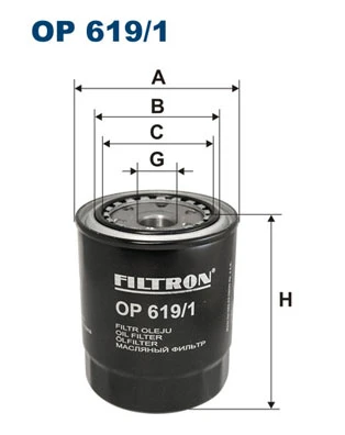 OP619 FILTRON Масляный фильтр (фото 4)