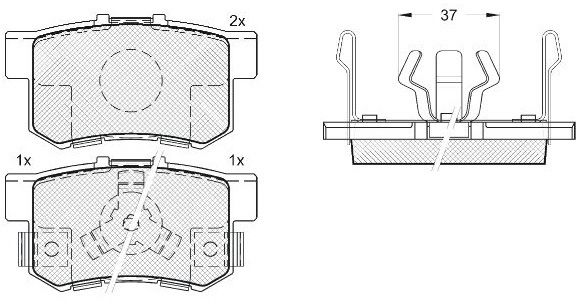 FP1086 FIT Комплект тормозных колодок, дисковый тормоз (фото 3)