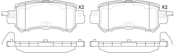 FP1624 FIT Комплект тормозных колодок, дисковый тормоз (фото 2)