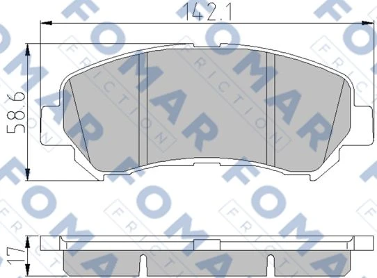 FO 933681 FOMAR Тормозные колодки (фото 3)