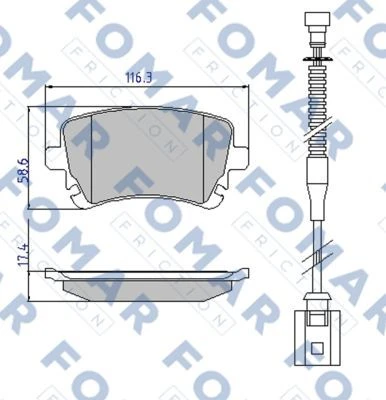 FO 913981 FOMAR Тормозные колодки (фото 1)