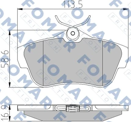 FO 930381 FOMAR Тормозные колодки (фото 3)