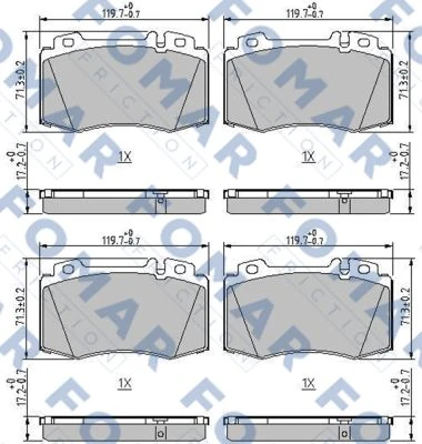 FO 694181 FOMAR Тормозные колодки (фото 3)