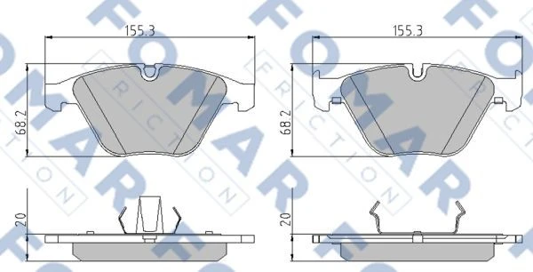 FO 922681 FOMAR Тормозные колодки (фото 2)