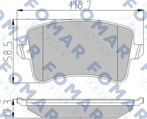 FO 857581 FOMAR Тормозные колодки (фото 2)