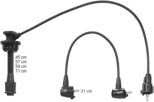 ZEF1084 BERU Высоковольтные провода (комплект проводов зажигания) (фото 1)