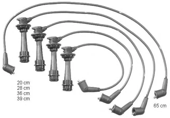 ZEF1304 BERU Высоковольтные провода (комплект проводов зажигания) (фото 1)