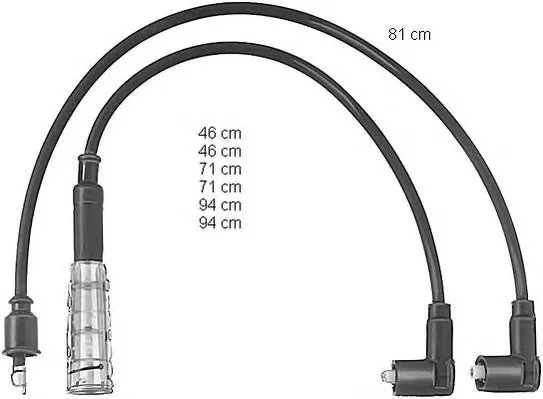 ZEF454 BERU Высоковольтные провода (комплект проводов зажигания) (фото 1)