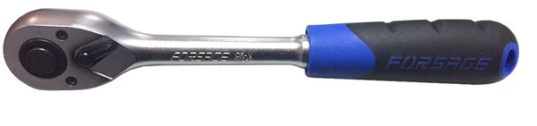 F-80242 FORSAGE Трещотка с резиновой ручкой (45зуб.) 1/2'' (фото 1)