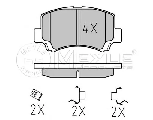 025 236 6215/W MEYLE Тормозные колодки (фото 1)