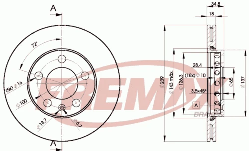 BD-5308 FREMAX Тормозной диск (фото 5)