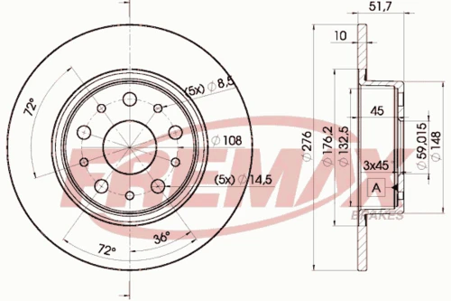 BD-4646 FREMAX Тормозной диск (фото 5)