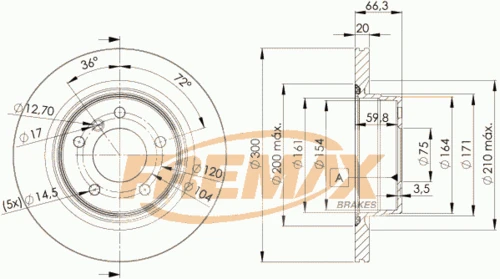 BD-3406 FREMAX Тормозной диск (фото 3)