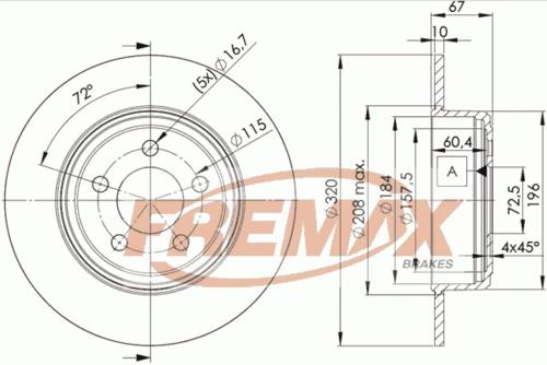 BD-9198 FREMAX Тормозной диск (фото 5)