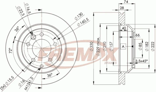 BD-3328 FREMAX Тормозной диск (фото 5)