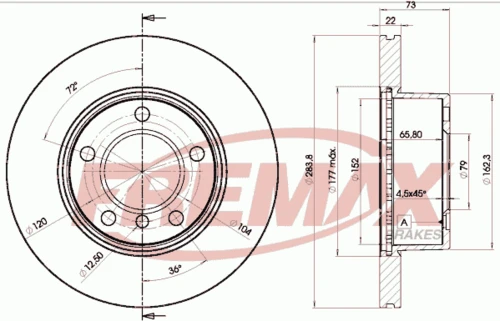 BD-4629 FREMAX Тормозной диск (фото 5)