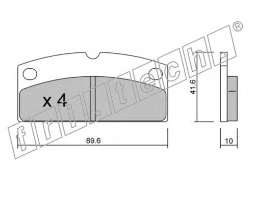 783.0 FRI.TECH. Комплект тормозных колодок, дисковый тормоз (фото 2)