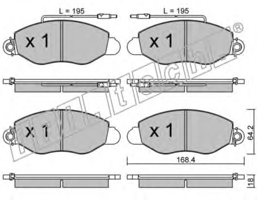 552.1 FRI.TECH. Комплект тормозных колодок, дисковый тормоз (фото 2)