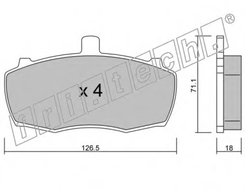 708.0 FRI.TECH. Тормозные колодки (фото 2)