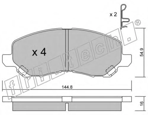 497.0 FRI.TECH. Комплект тормозных колодок, дисковый тормоз (фото 2)
