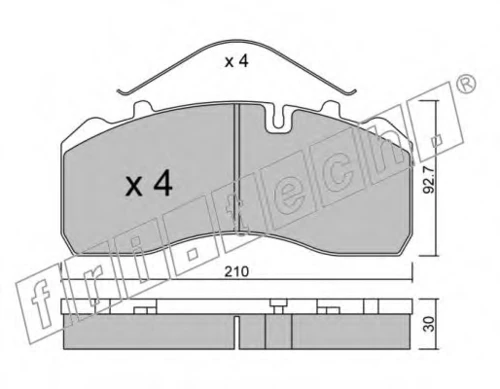600.0 FRI.TECH. Комплект тормозных колодок, дисковый тормоз (фото 2)