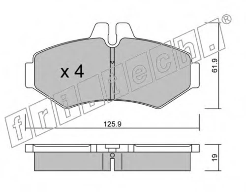 588.0 FRI.TECH. Комплект тормозных колодок, дисковый тормоз (фото 2)