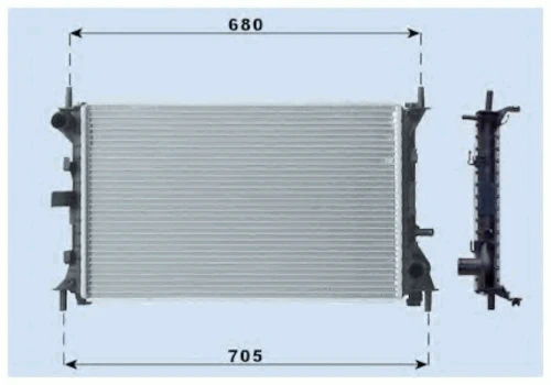 0105.3057 FRIGAIR Радиатор, охлаждение двигателя (фото 2)