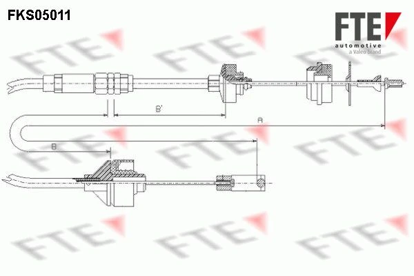FKS05011 FTE Трос (тросик) сцепления (фото 2)