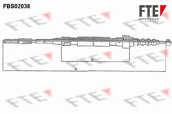 FBS02038 FTE Тросик, cтояночный тормоз (фото 2)