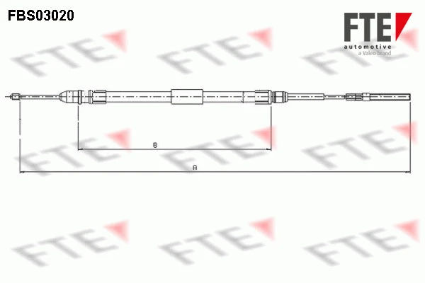FBS03020 FTE Тросик, cтояночный тормоз (фото 2)