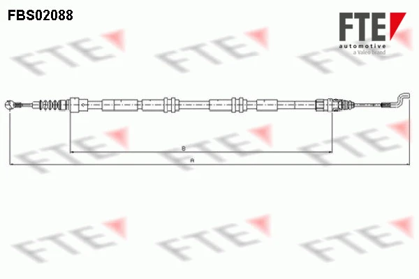FBS02088 FTE Тросик, cтояночный тормоз (фото 2)