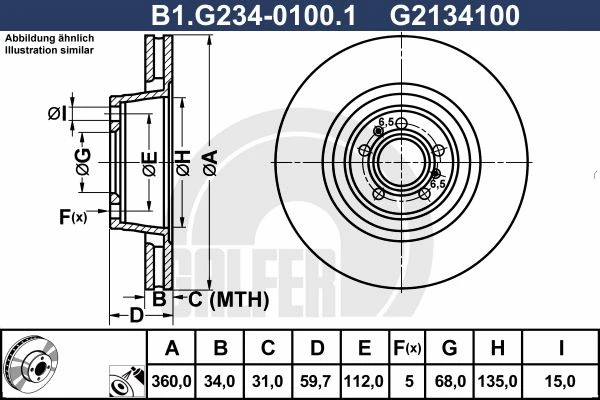 B1.G234-0100.1 GALFER Тормозной диск (фото 2)