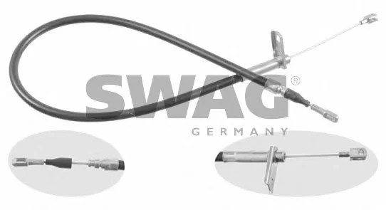 10 91 9957 SWAG Трос (тросик) ручника (фото 1)