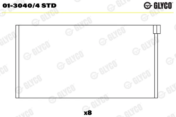 01-3040/4 STD GLYCO Шатунный подшипник (фото 2)