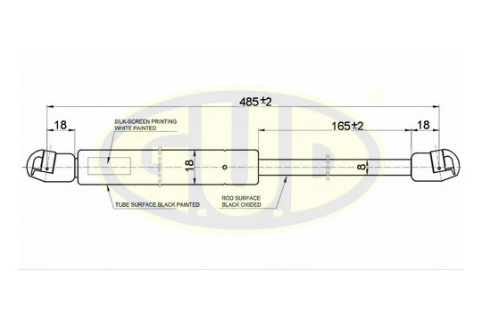 GGS020250 G.U.D Газовая пружина, дверь (фото 1)