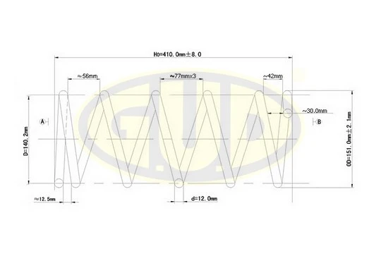GCS027571 G.U.D Пружина ходовой части (фото 1)