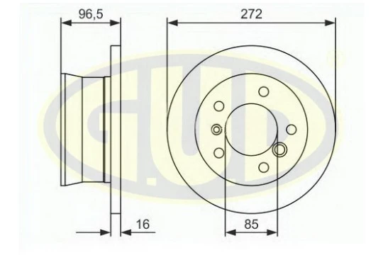 GDB116110 G.U.D Тормозной диск (фото 1)