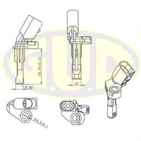 GABS01028 G.U.D Датчик, частота вращения колеса (фото 2)
