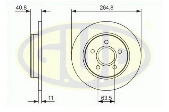 GDB111155 G.U.D Тормозной диск (фото 1)