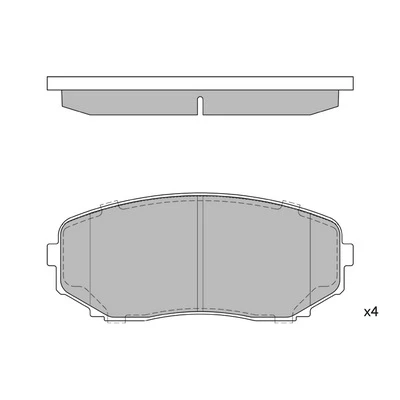 GP1603 HAGEN Комплект тормозных колодок, дисковый тормоз (фото 2)