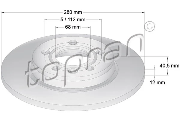 108 915 TOPRAN Тормозной диск (фото 2)