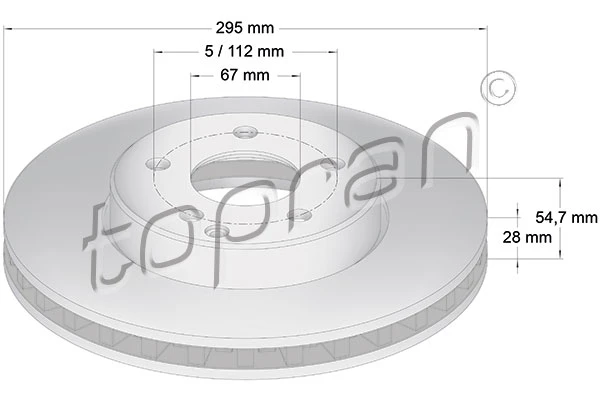 401 051 TOPRAN Тормозной диск (фото 2)