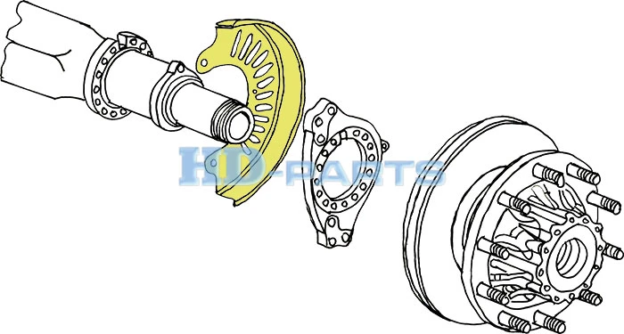 110231 HD PARTS Пылезащитный щиток (м) на сторону volvo fh12/16/fm9/12 (фото 3)