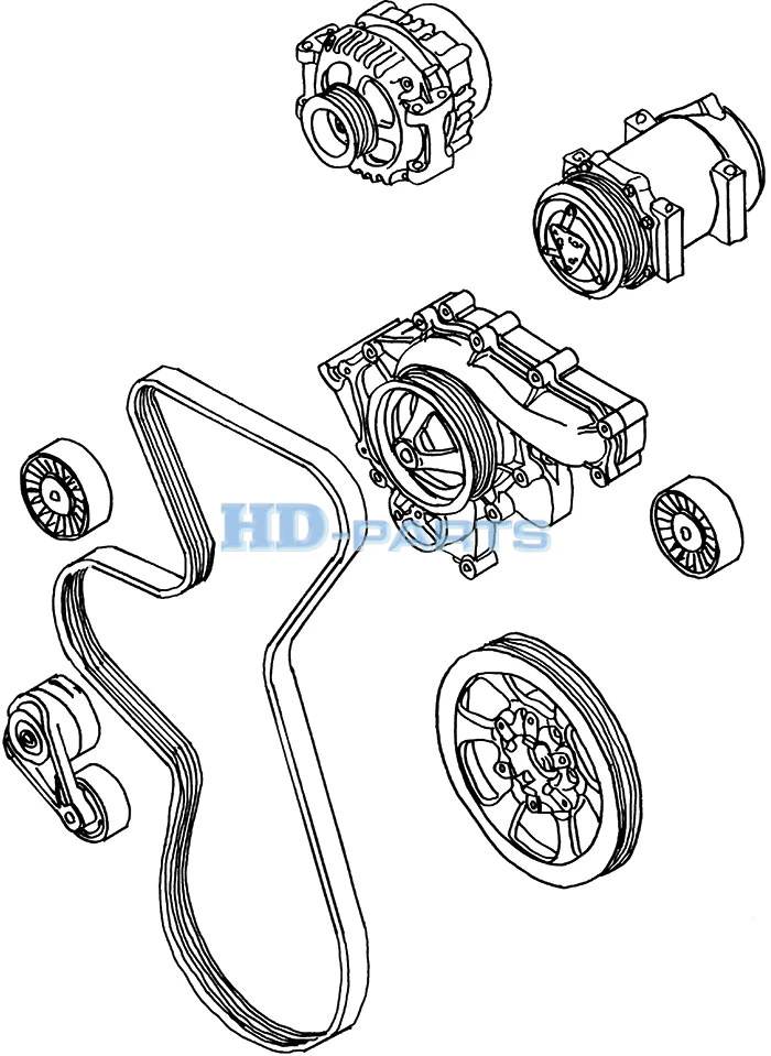 302410 HD PARTS Ролик натяжителя ремня 74x11x39 scania d13/9 (фото 4)