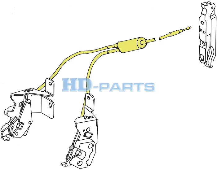 318786 HD PARTS Тросик замка капота l=410->280/2100mm scania cg/cr 04> (фото 6)