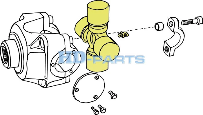 306060 HD PARTS Крестовина кардана с масленкой 65x190 scania p600/602 (фото 2)