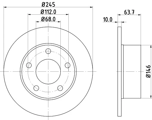 8DD 355 102-801 BEHR/HELLA/PAGID Тормозной диск (фото 8)